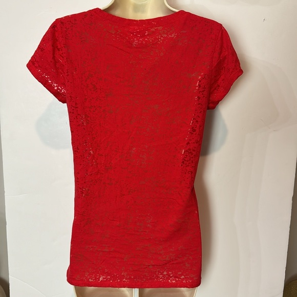 Georgia GA Bulldogs Semi Sheer Red T Shirt, Jr Lg - Picture 3 of 4